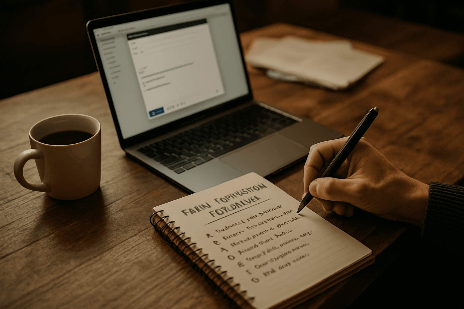 Professional photograph illustrating email copywriting formulas — cover image for "Direct-Response Email Copywriting: 7 Formulas That Actually Drive Clicks (Not Just Opens)" on Intentionally Creative