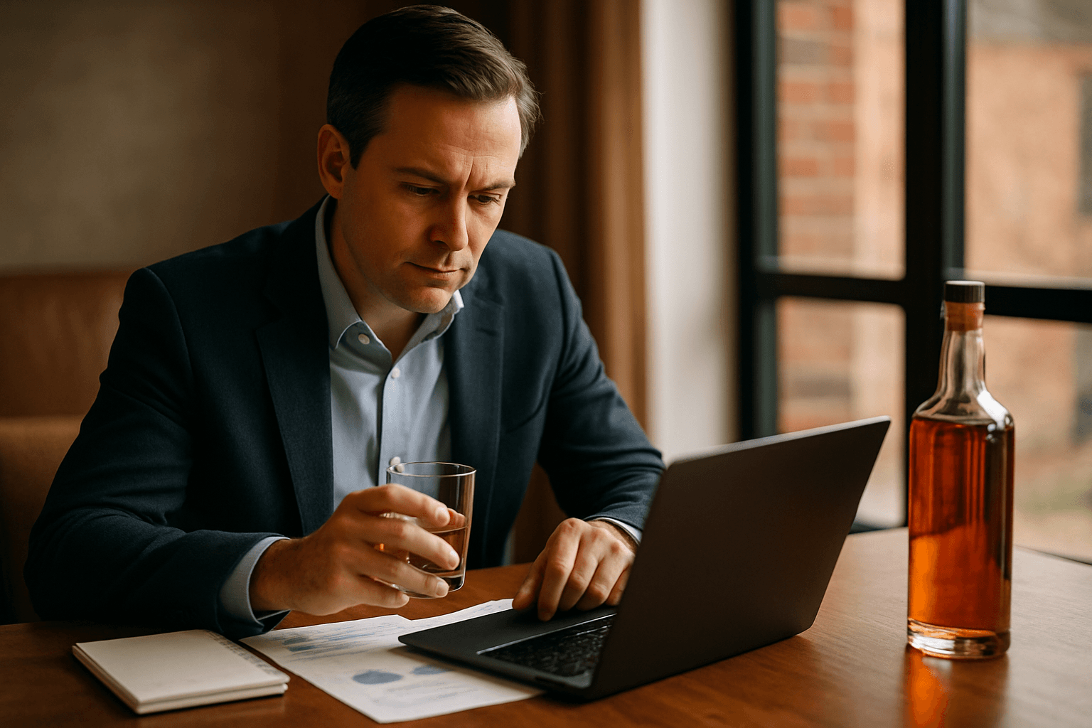 Professional photograph illustrating DTC brand market shift strategy — cover image for "E. & J. Gallo's $775M Pivot to Bourbon: What DTC Brands Can Learn About Reading Market Shifts Before They Hit Your P&L" on Intentionally Creative