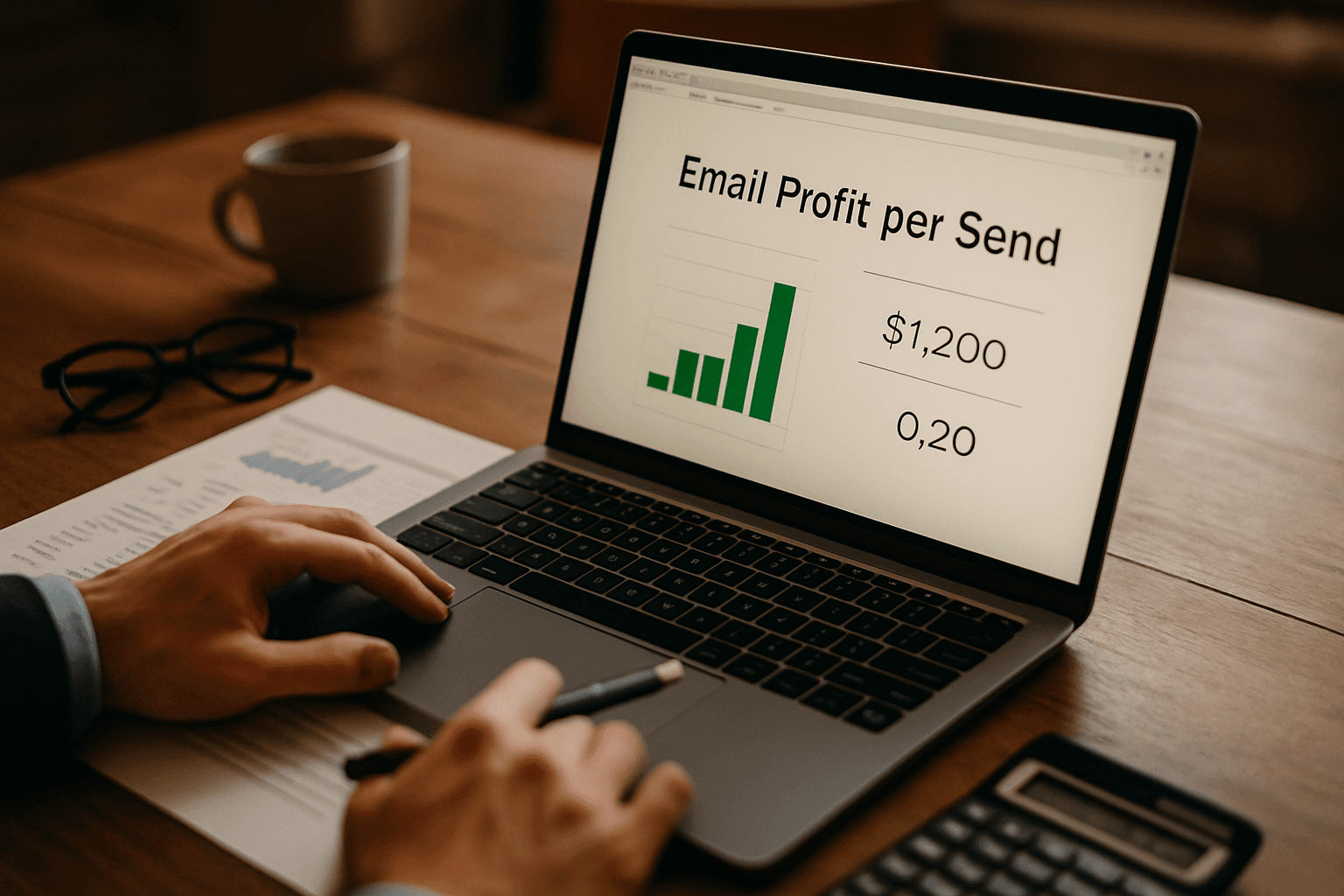 Professional photograph illustrating email profit per send — cover image for "Profit-Per-Send: The Backend Email Metric That Reveals Your True Margin on Every Campaign" on Intentionally Creative