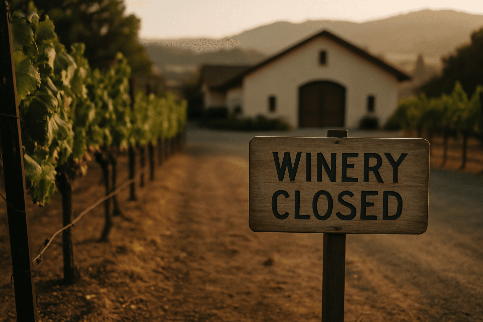 Professional photograph illustrating Napa winery closures DTC — cover image for "Napa Winery Closures Are Accelerating: Why DTC Brands That Own Their Customer Data Will Outlast Those That Don't" on Intentionally Creative