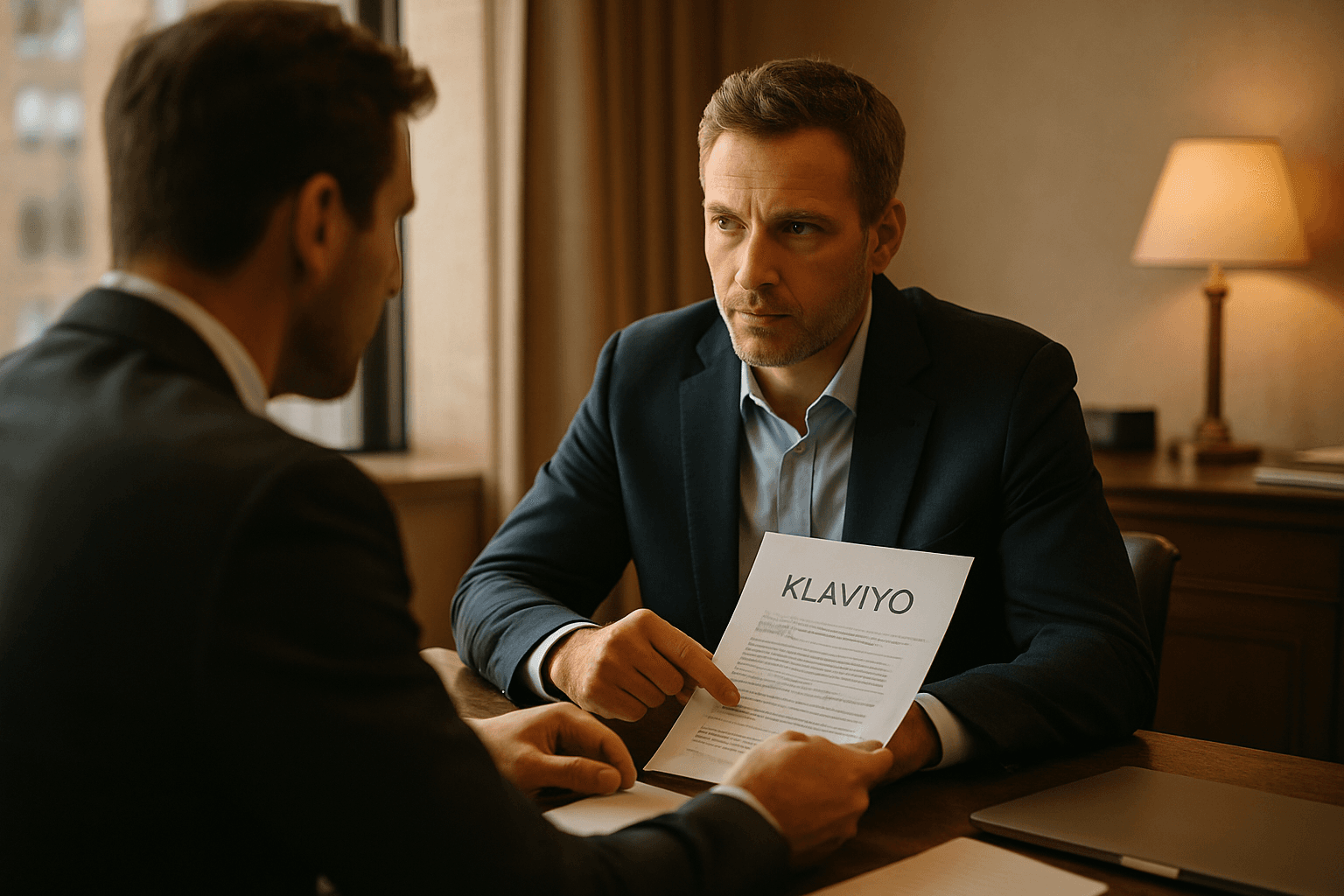 Professional photograph illustrating negotiate Klaviyo pricing — cover image for "The ESP Negotiation Playbook: How DTC Brands at $50K+/Month Can Negotiate Better Klaviyo Pricing" on Loyal Send