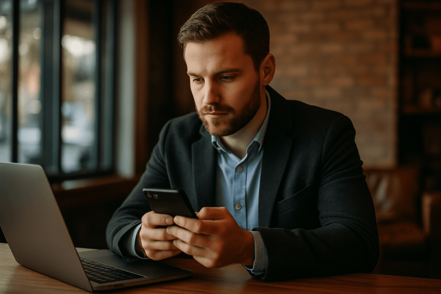 Professional photograph illustrating SMS marketing for DTC brands — cover image for "10 SMS Flows DTC Brands Running Klaviyo Should Activate in 2026 (Beyond Just Email)" on Loyal Send