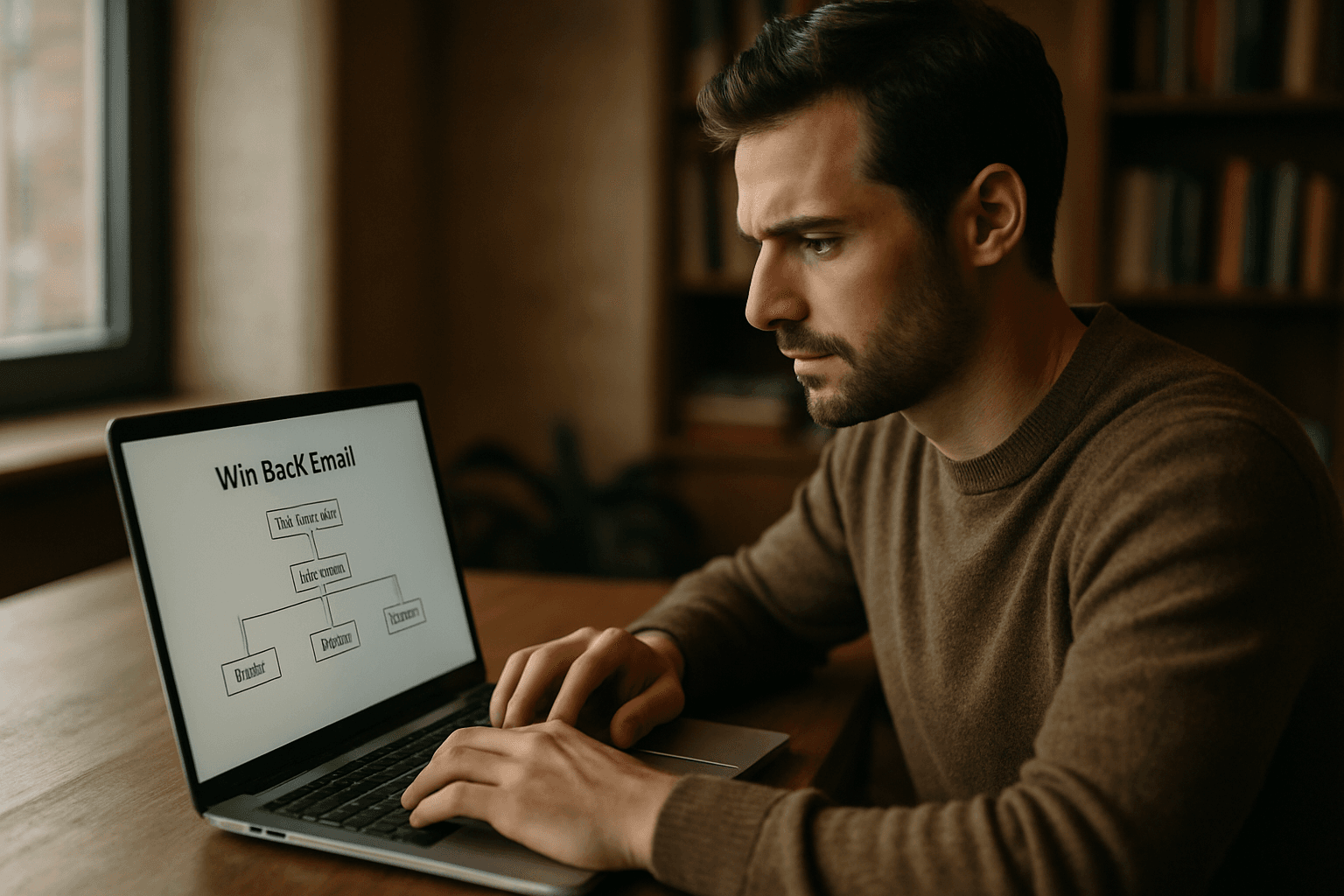 Professional photograph illustrating win-back email flow — cover image for "8 Win-Back Email Sequences DTC Brands Running Klaviyo Skip in 2026 (Costing Them Thousands in Lapsed Revenue)" on Loyal Send