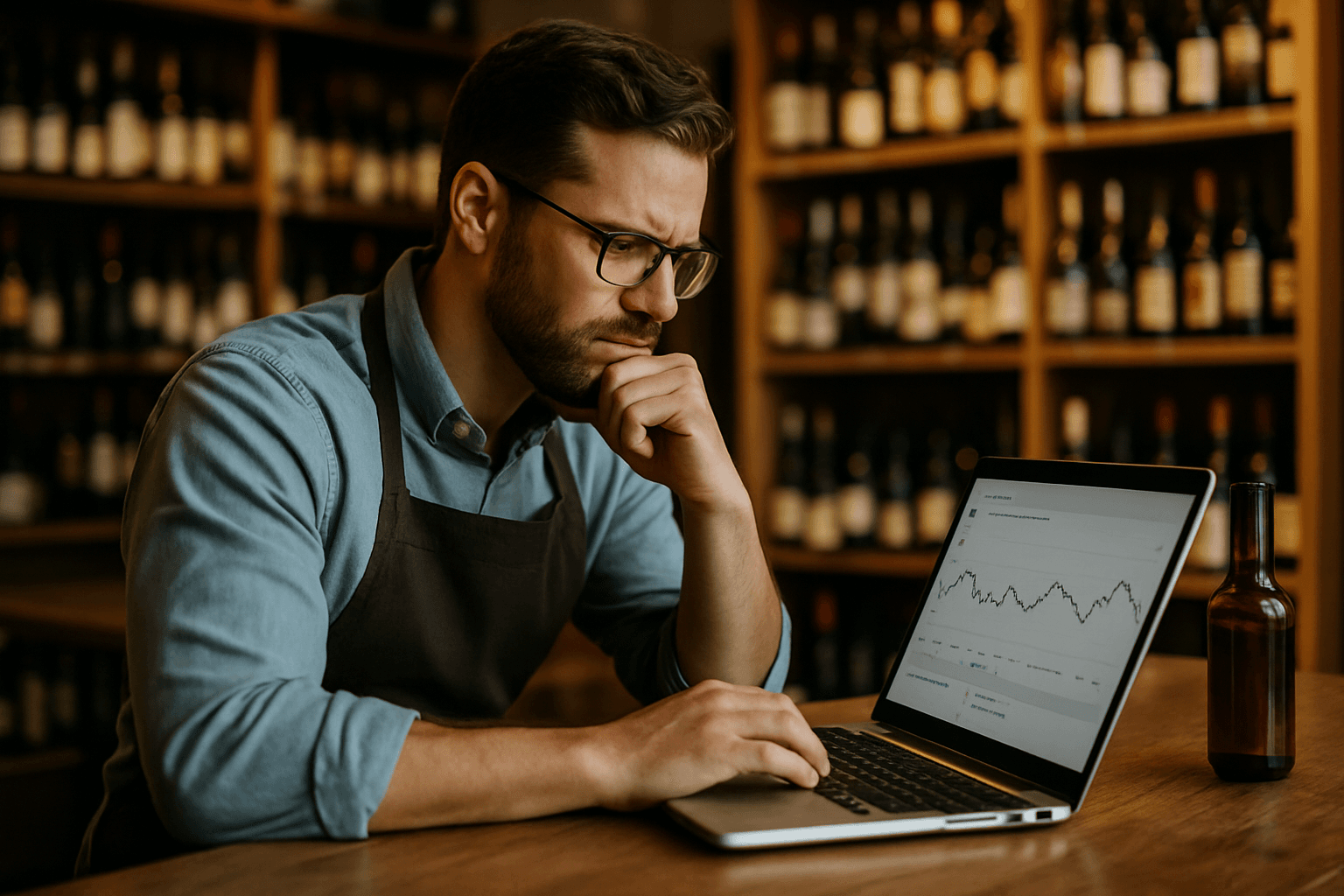 Professional photograph illustrating digital marketing for beverage retail business — cover image for "Why Your Klaviyo Revenue Dashboard Is Lying to You: A Guide to Honest Email Attribution" on Loyal Send